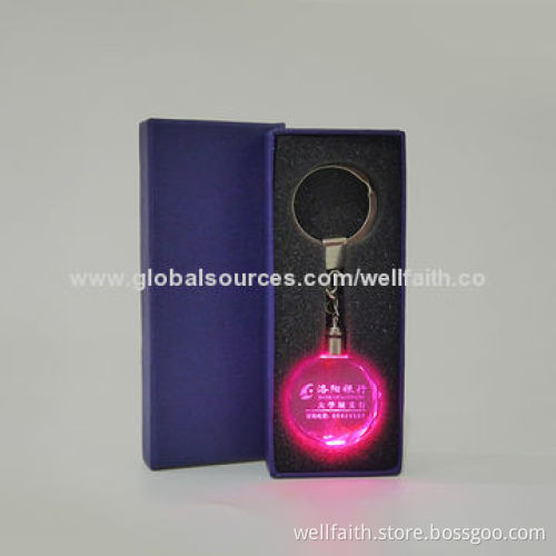 Flashing LED Keyring, Sized 20*20mmNew